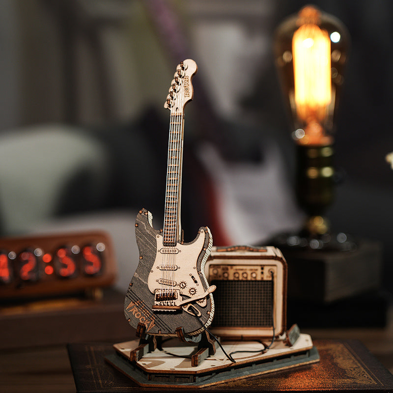 ROKR Electric Guitar Model 3D Wooden Puzzle TG605K