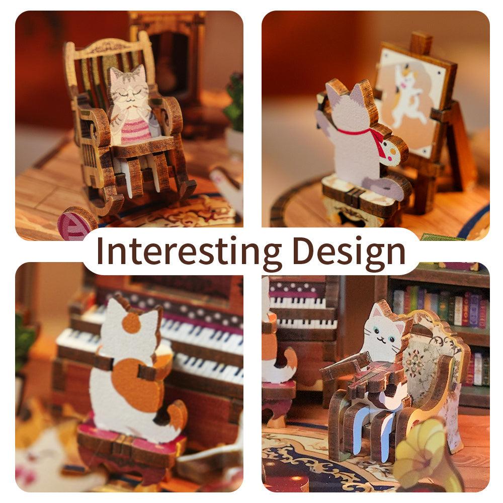 DIY 3D Wooden Puzzle Music Box | Cat's Family - The Emporium