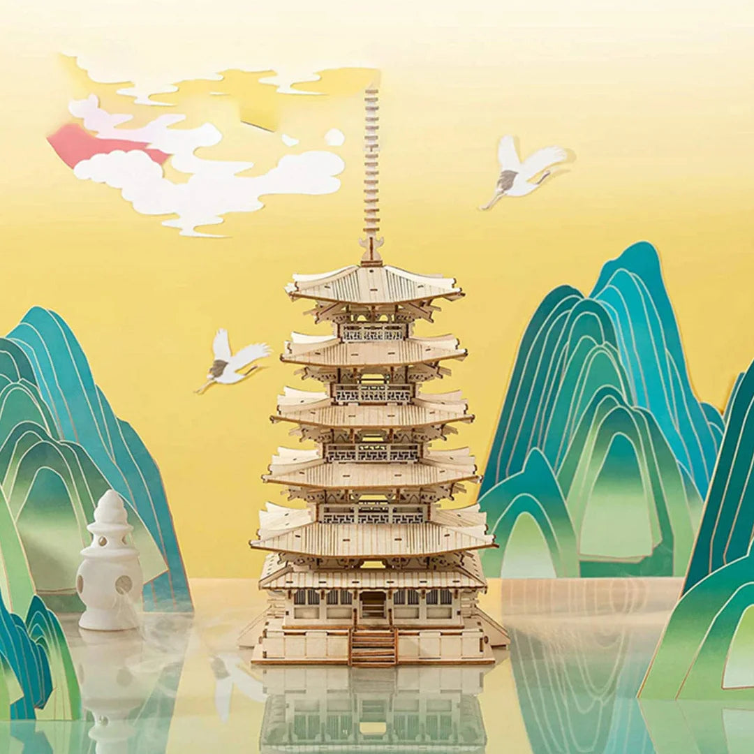 Rolife DIY Five-Storied Pagoda 3D Wooden Puzzle TGN02