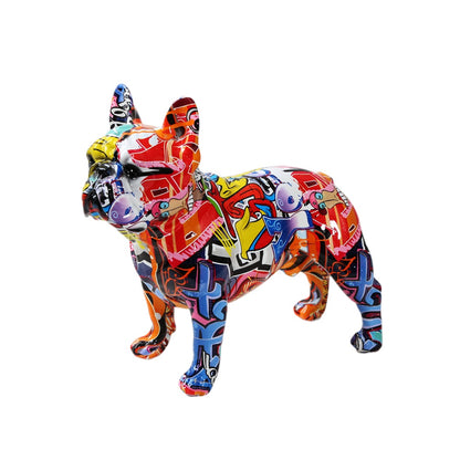 Colorful Doodle French Dog Ornament