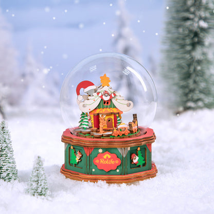 Rolife Christmas Town Music Box 3D Wooden Puzzle AM46