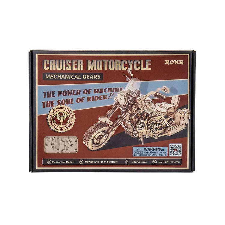 ROKR Cruiser Motorcycle 3D Wooden Puzzle LK504 [Only Ship To U.S.]