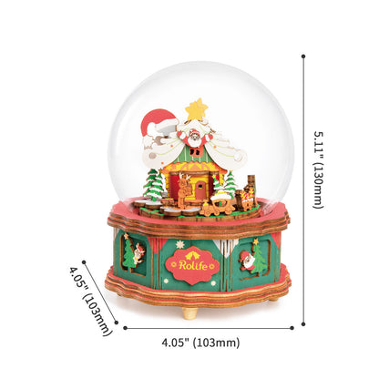 Rolife Christmas Town Music Box 3D Wooden Puzzle AM46