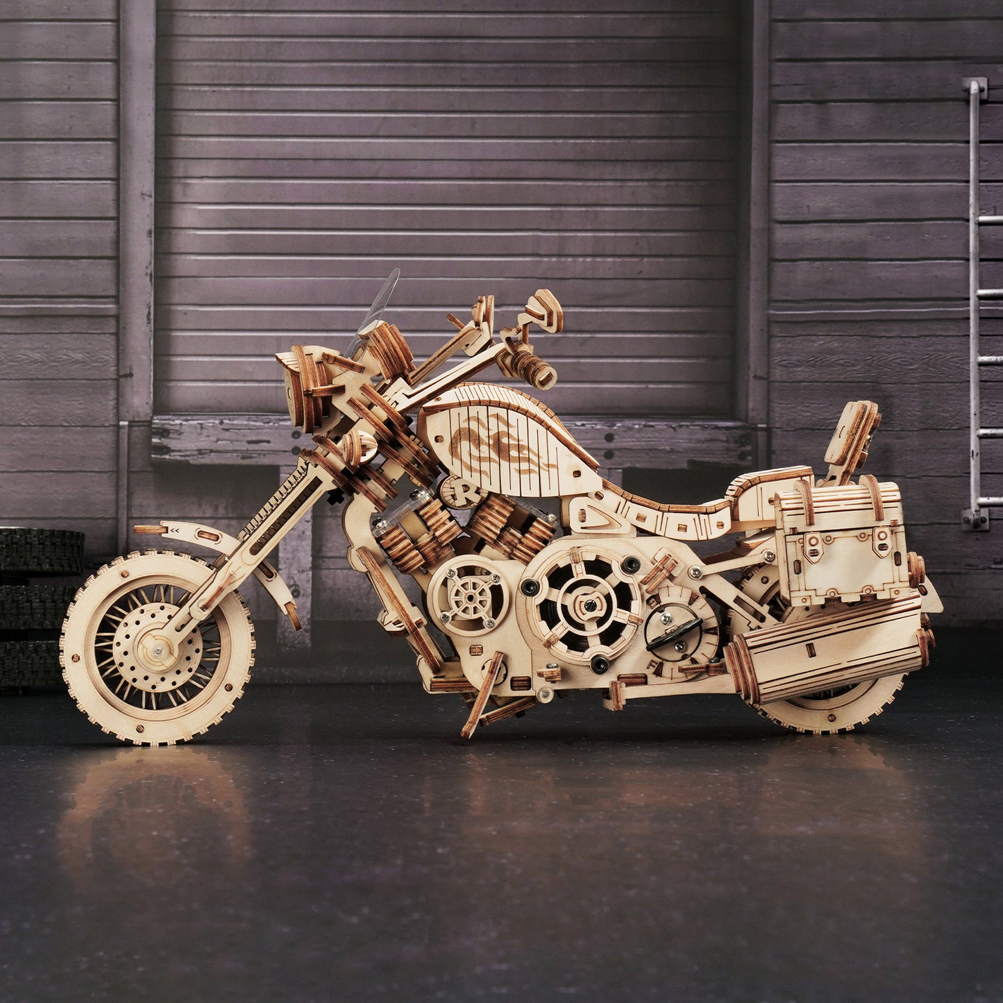 ROKR Cruiser Motorcycle 3D Wooden Puzzle LK504 [Only Ship To U.S.]