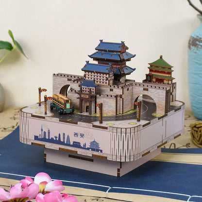 DIY 3D Wooden Puzzle Music Box | Xian City