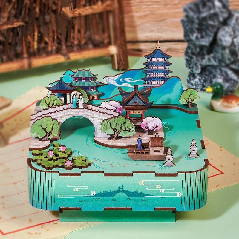 DIY 3D Wooden Puzzle Music Box | Meeting In Hangzhou - The Emporium