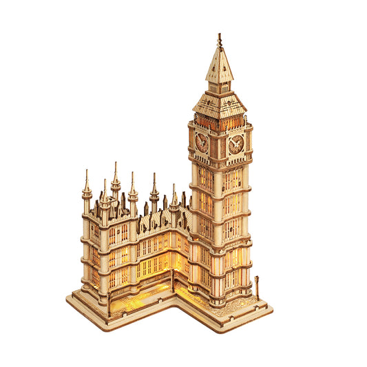 Rolife Big Ben With Lights Architecture 3D Wooden Puzzle TG507