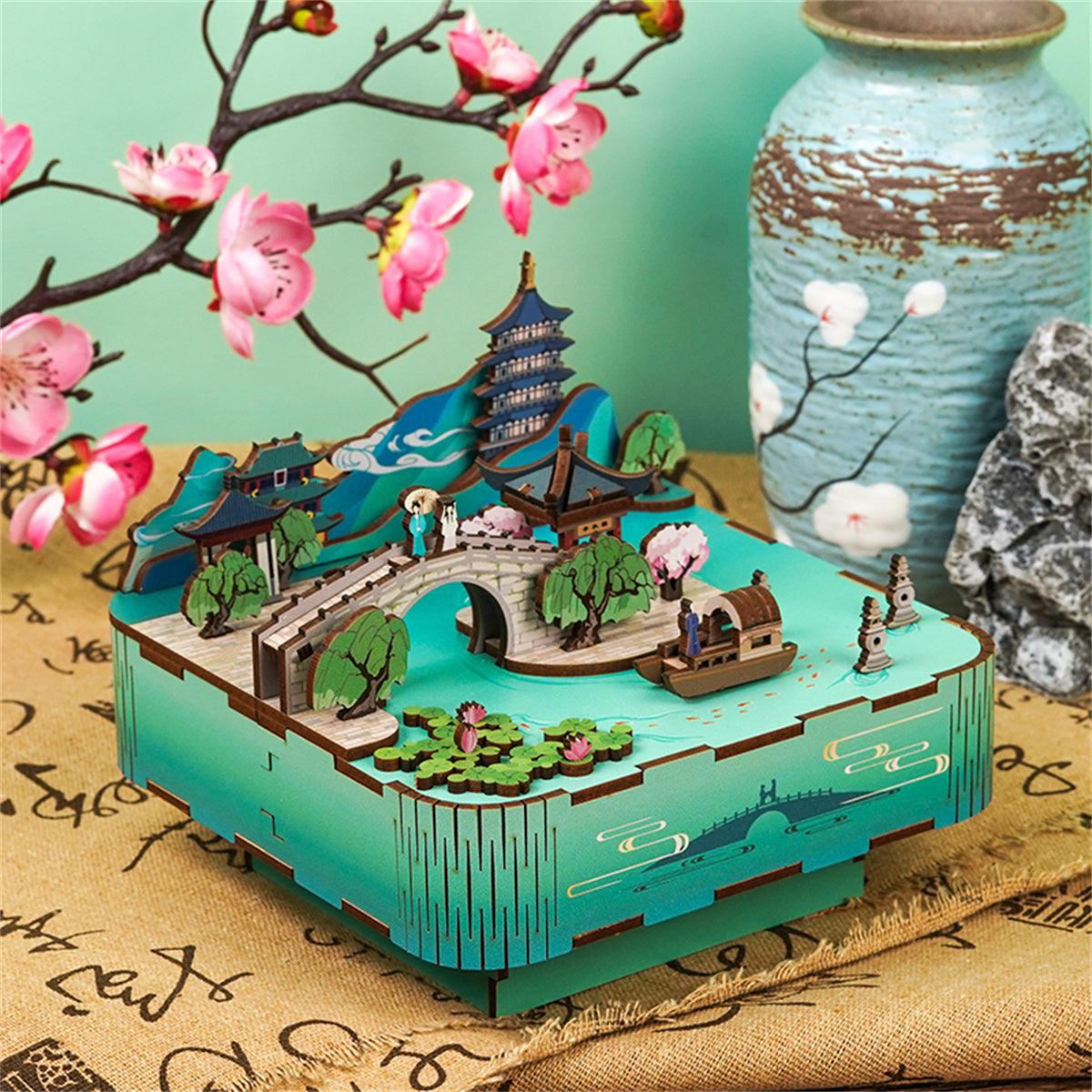 DIY 3D Wooden Puzzle Music Box | Meeting In Hangzhou - The Emporium