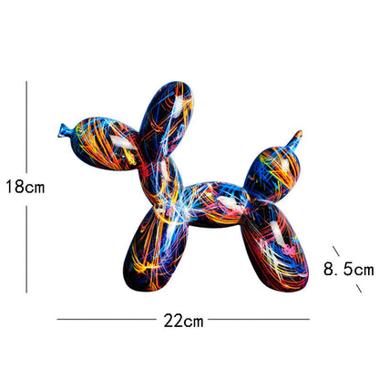 European Style Balloon Dog Resin Ornament