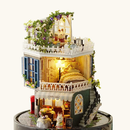 Rotating and Music World DIY Miniature House Kit | Star Dreams