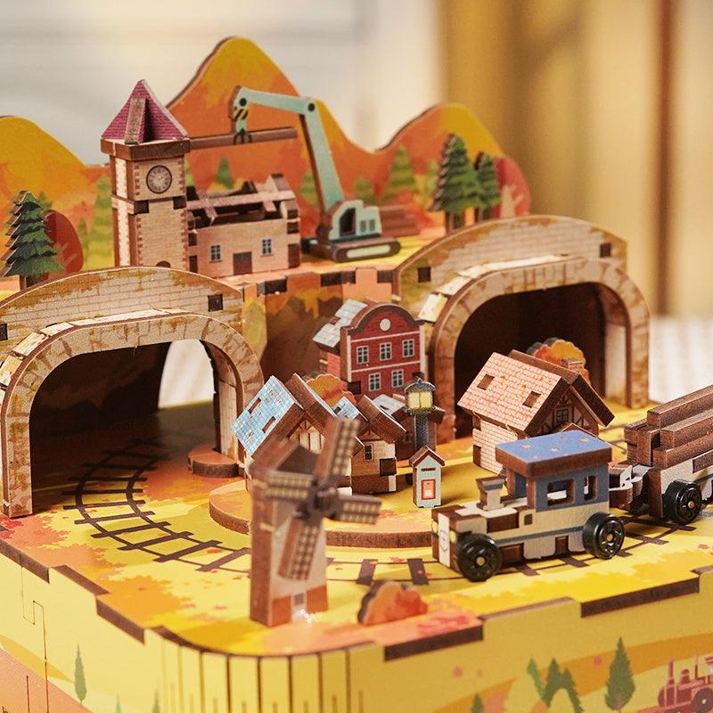 DIY 3D Wooden Puzzle Music Box | Valley and Train - The Emporium