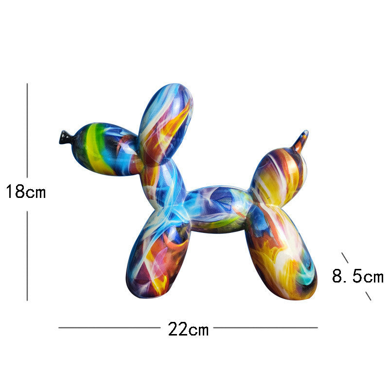 European Style Balloon Dog Resin Ornament