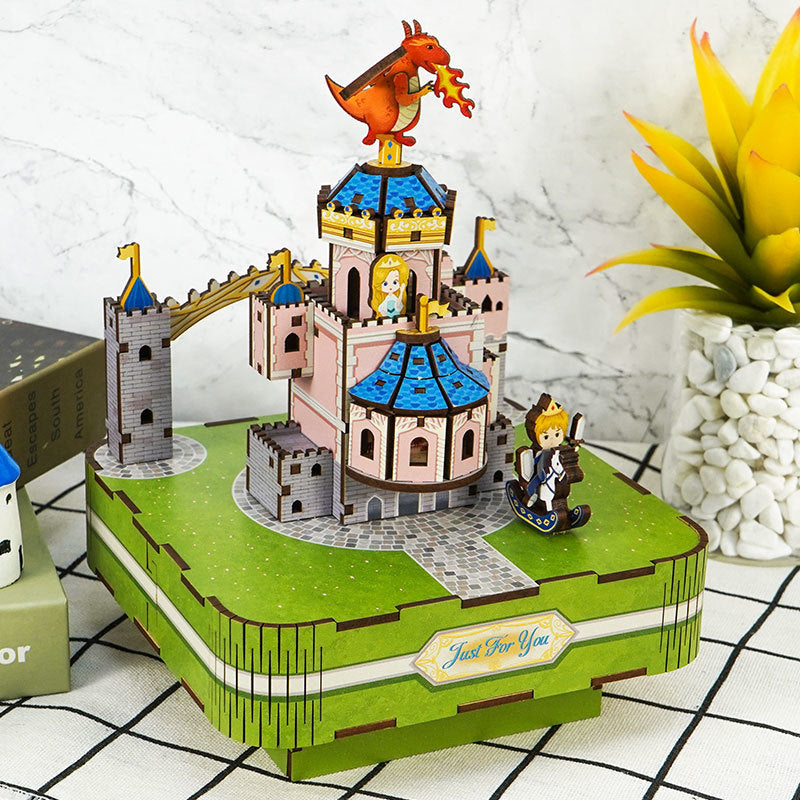 DIY 3D Wooden Puzzle Music Box | Fairytable Castle