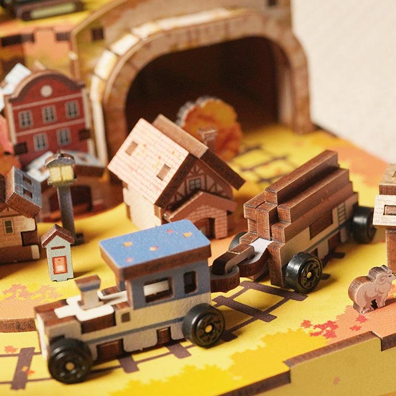 DIY 3D Wooden Puzzle Music Box | Valley and Train - The Emporium