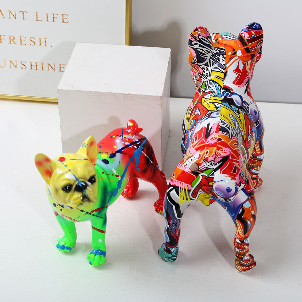 Colorful Doodle French Dog Ornament