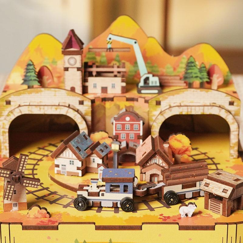 DIY 3D Wooden Puzzle Music Box | Valley and Train - The Emporium