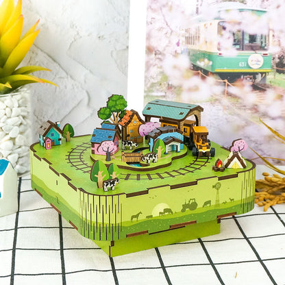 DIY 3D Wooden Puzzle Music Box | Singing In The Meadow