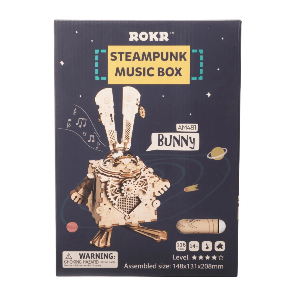 ROKR Bunny Steampunk Music Box AM481 | English Manual