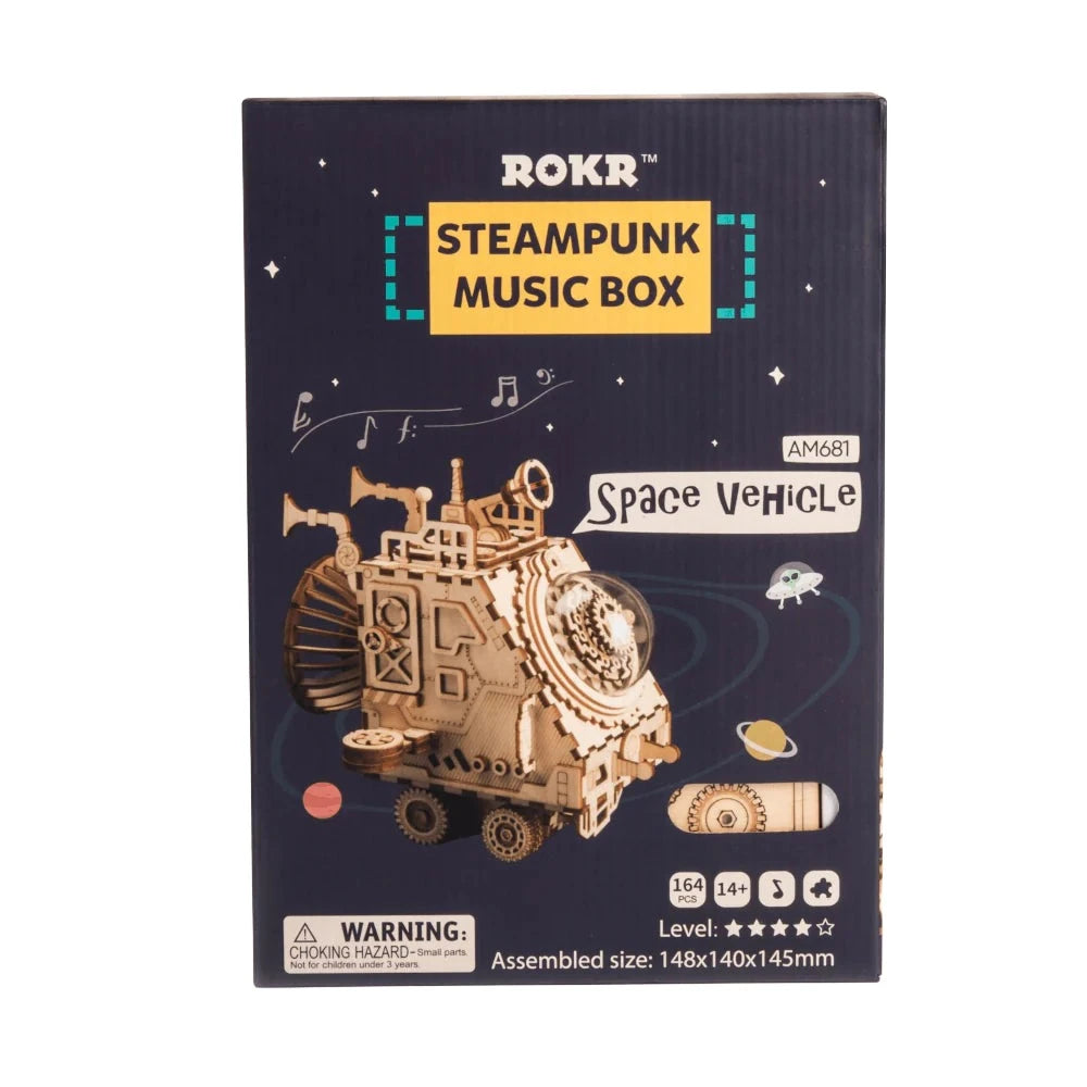 ROKR Space Vehicle Steampunk Music Box AM681 | English Manual