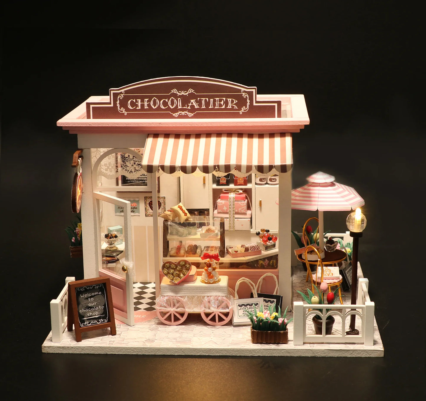 Chocolate Shop DIY Miniature House Kit