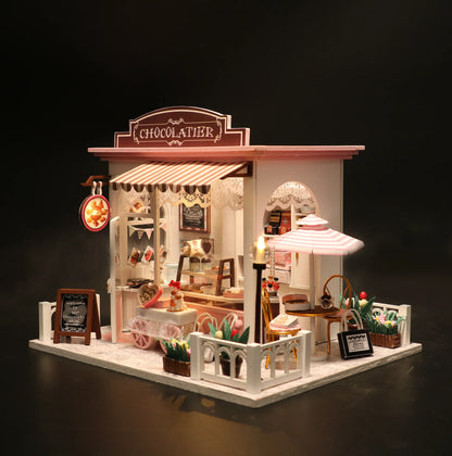 Chocolate Shop DIY Miniature House Kit