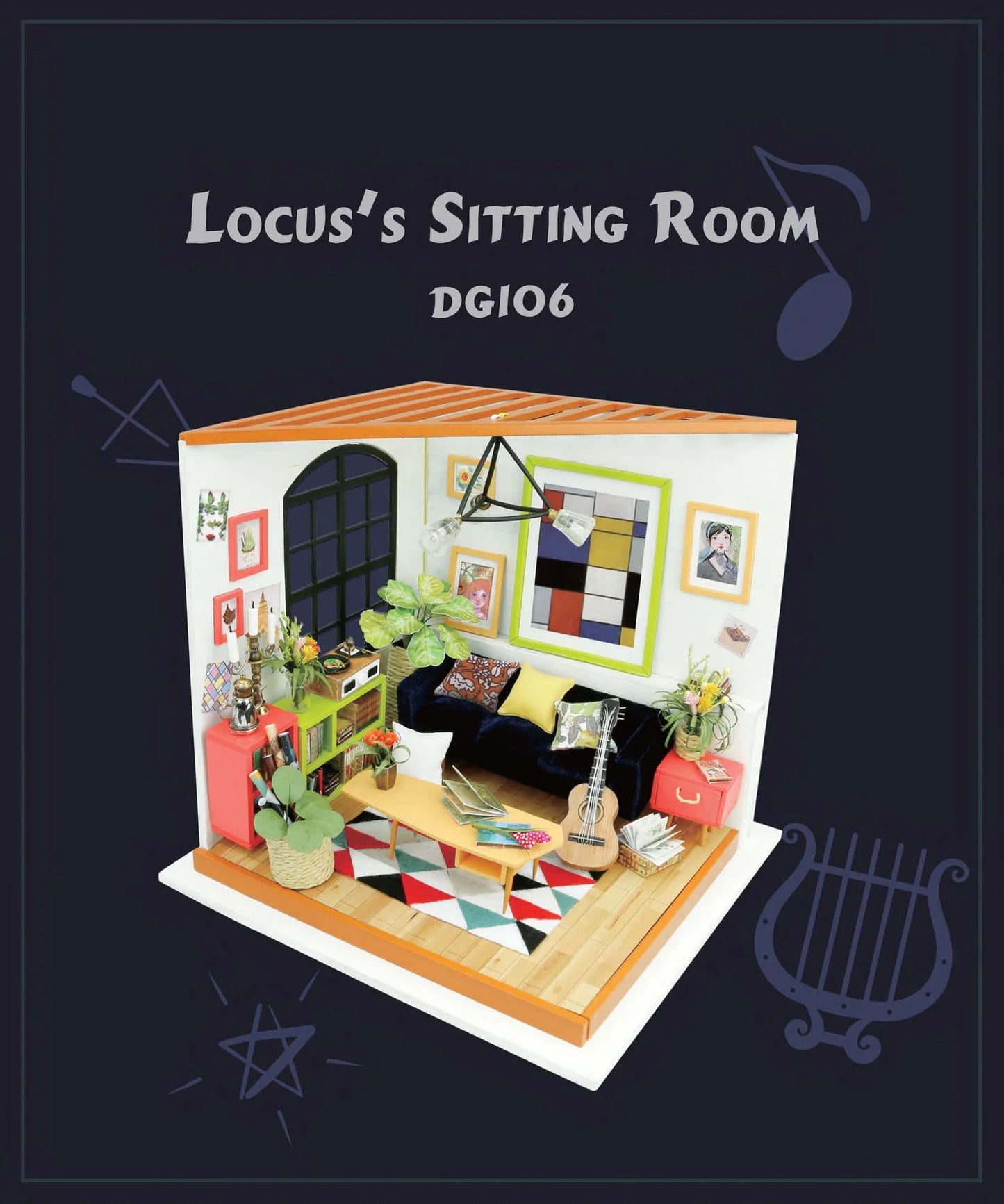 Rolife Locus's Sitting Room DIY Miniature House DG106 | English Manual