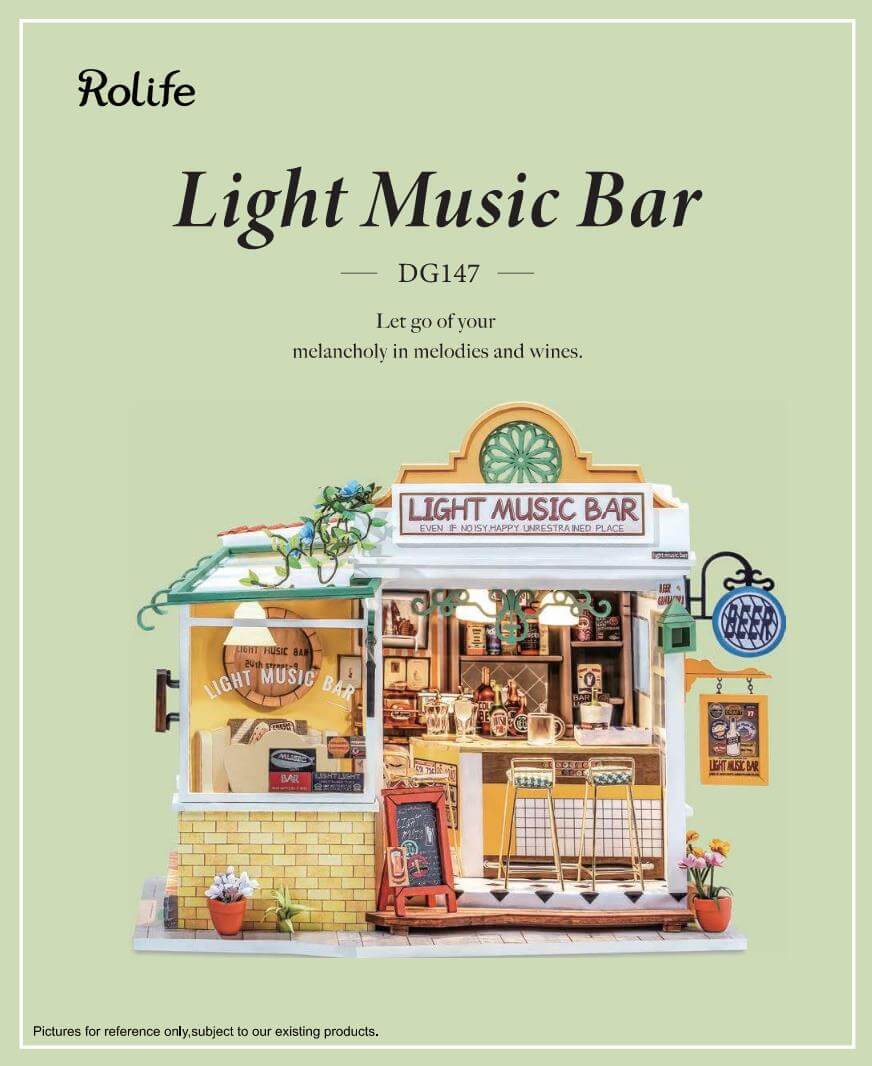 Rolife Light Music Bar DIY Miniature House DG147 | English Manual