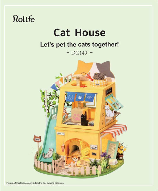 Rolife Cat House DIY Miniature House DG149 | English Manual