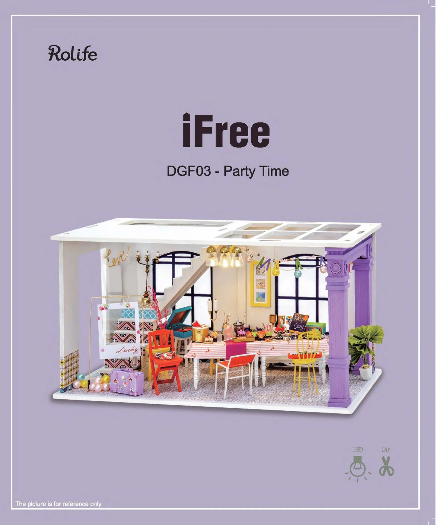 Rolife Party Time DIY Miniature House DGF03 | English Manual