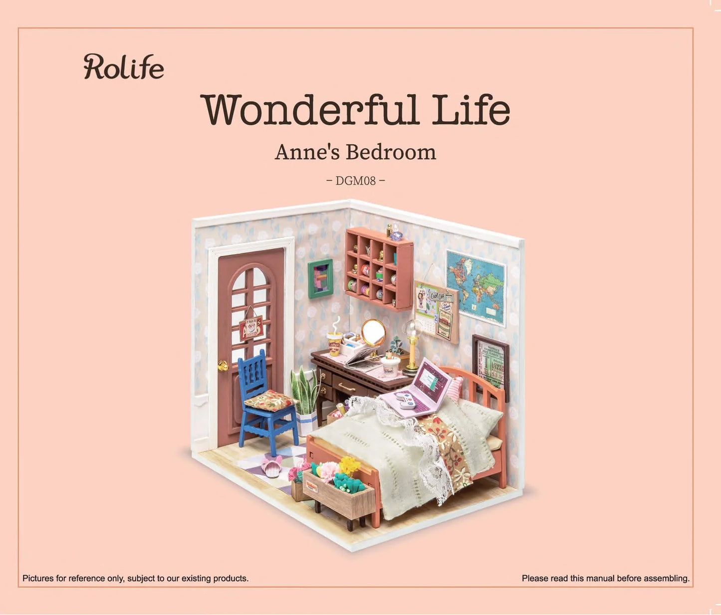 Rolife Anne's Bedroom DIY Miniature House DGM08 | English Manual