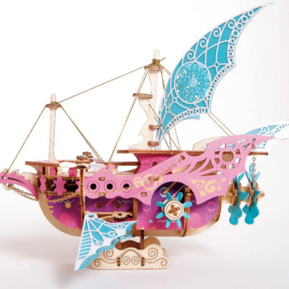 One Thousand and One Nights Steampunk Fantasy Spaceship | 3D Wooden Puzzle