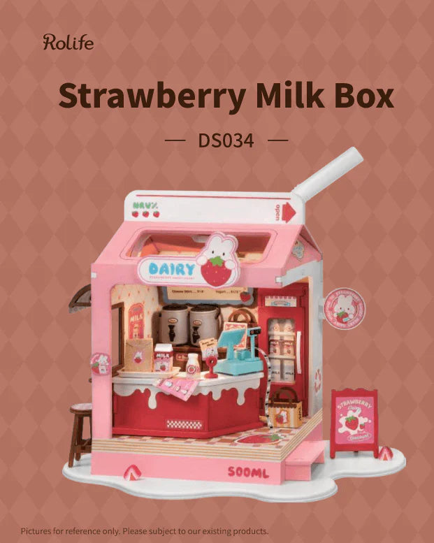 Rolife Strawberry Milk Box DS034 | English Manual