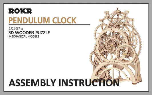 ROKR Pendulum Clock Mechanical Gears LK501 | English Manual