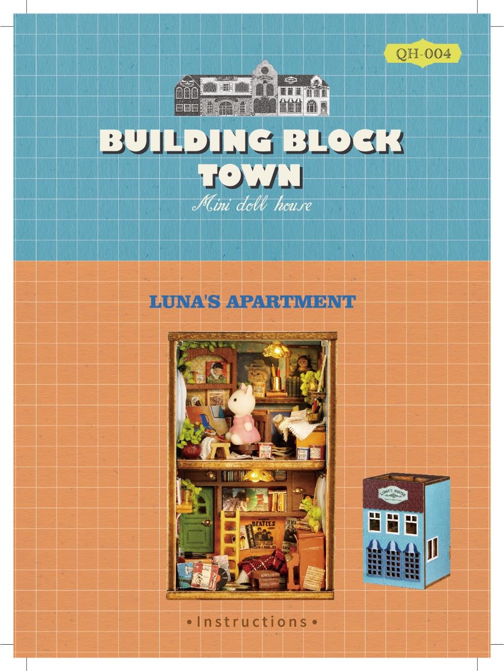 Luna's Apartment Building Block Town QH-004 | English Manual