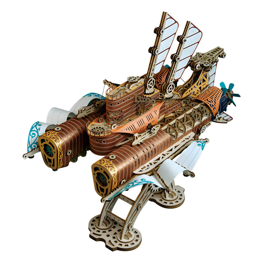 20000 Leagues Under the Sea Steampunk Airship | 3D Wooden Puzzle