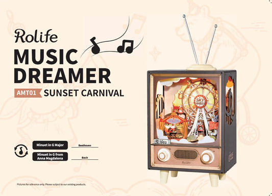 Rolife Sunset Carnival Music Box AMT01  | English Manual