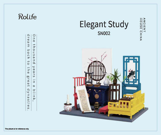 Rolife Elegant Study DIY Miniature House SN002 | English Manual