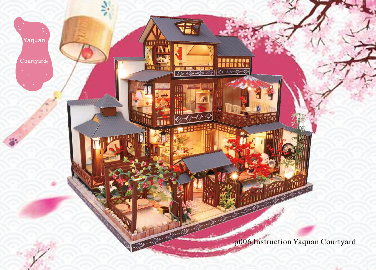 Yaquan Court Three-Story Japanese Style DIY Miniature House P006 | English Manual