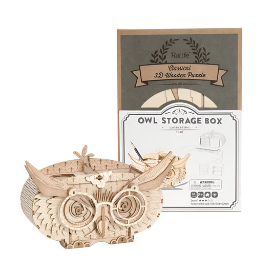 Rolife Owl Storage Box TG405 | English Manual