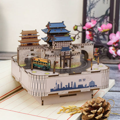 DIY 3D Wooden Puzzle Music Box | Xian City