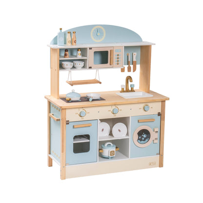 ROBUD Wooden Kitchen Pretend Play Set with Accessories WCF14