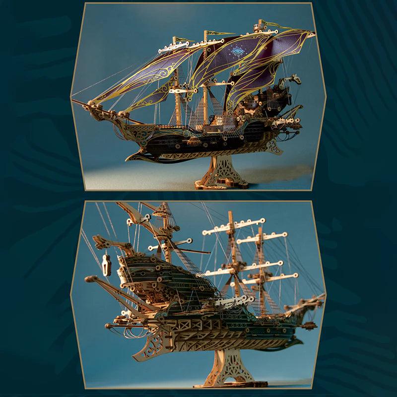 Corsair: Future Steampunk Pirate Ship | 3D Wooden Puzzle - The Emporium