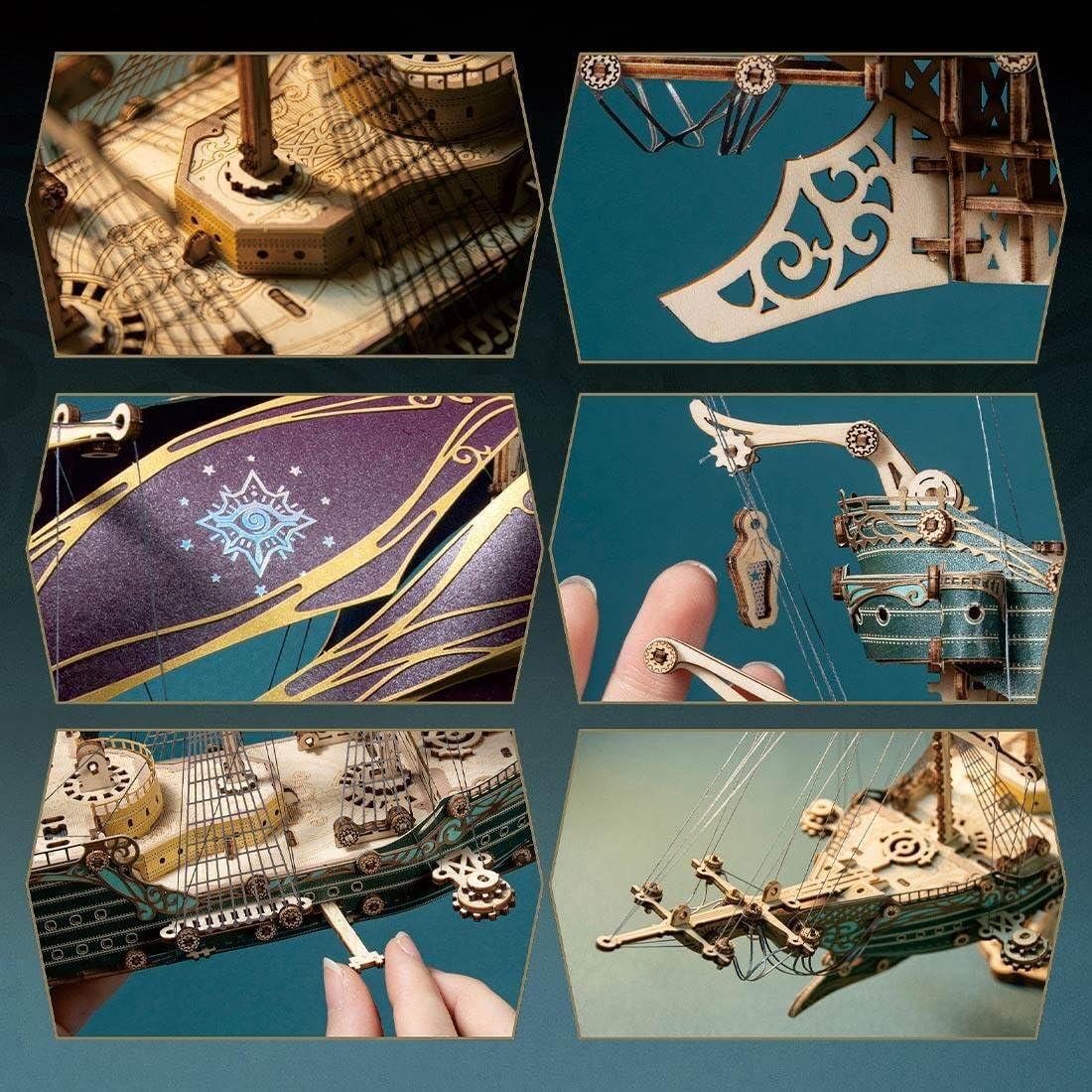 Corsair: Future Steampunk Pirate Ship | 3D Wooden Puzzle - The Emporium