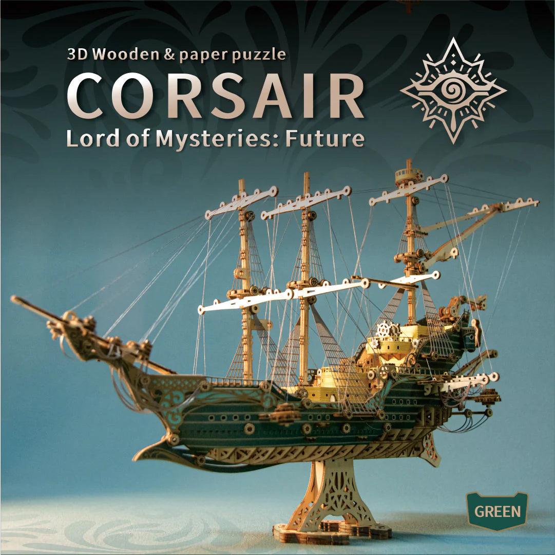 Corsair: Future Steampunk Pirate Ship | 3D Wooden Puzzle - The Emporium