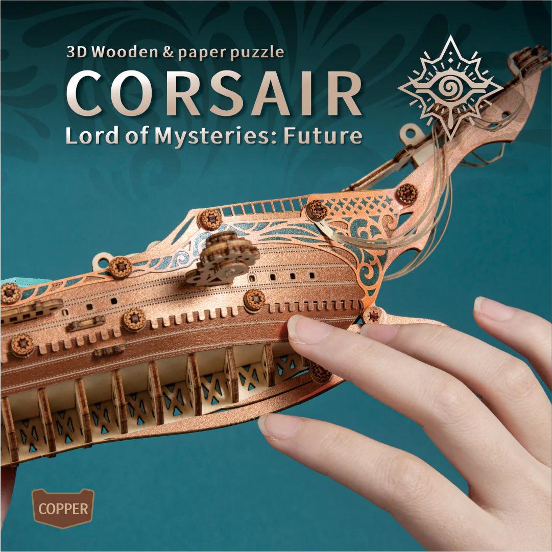 Corsair: Future Steampunk Pirate Ship | 3D Wooden Puzzle - The Emporium