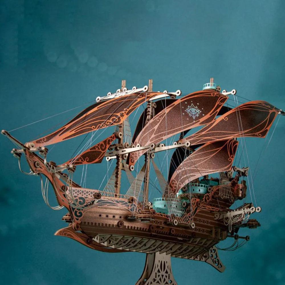 Corsair: Future Steampunk Pirate Ship | 3D Wooden Puzzle - The Emporium