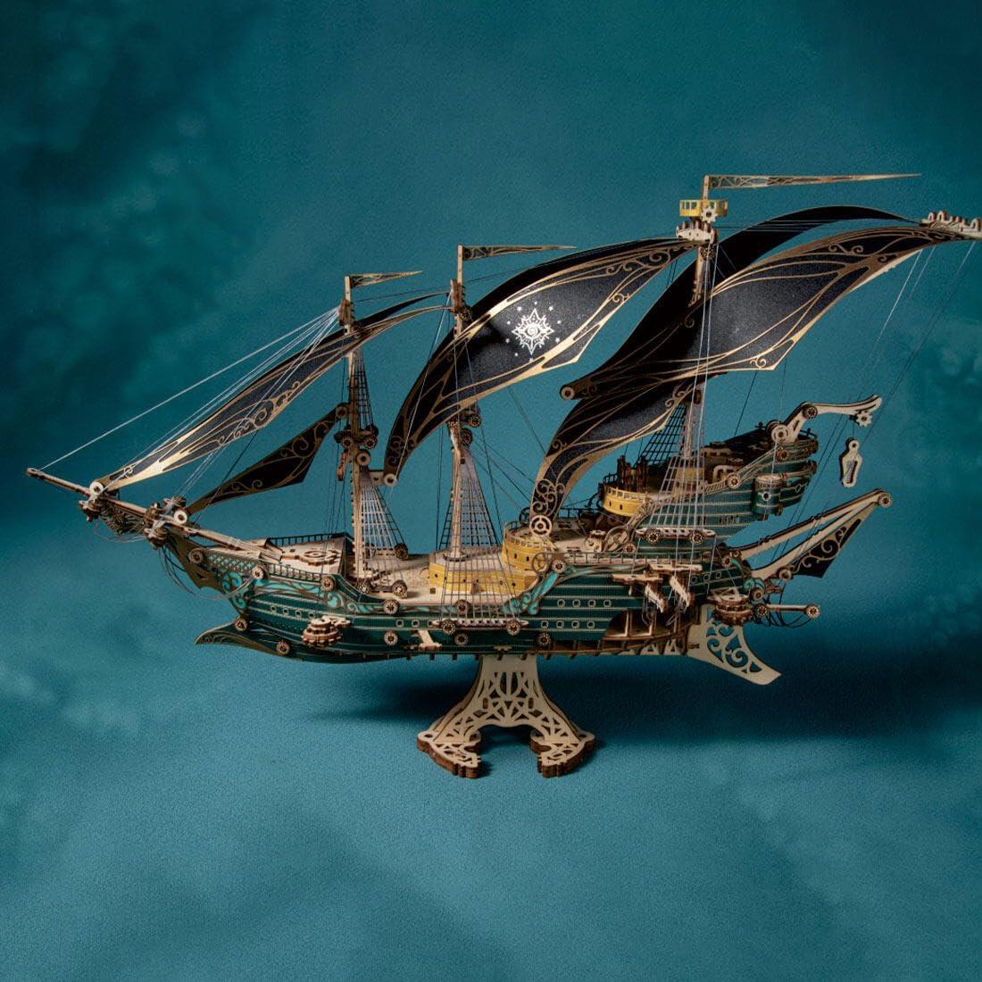 Corsair: Future Steampunk Pirate Ship | 3D Wooden Puzzle - The Emporium