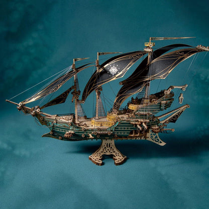 Corsair: Future Steampunk Pirate Ship | 3D Wooden Puzzle - The Emporium