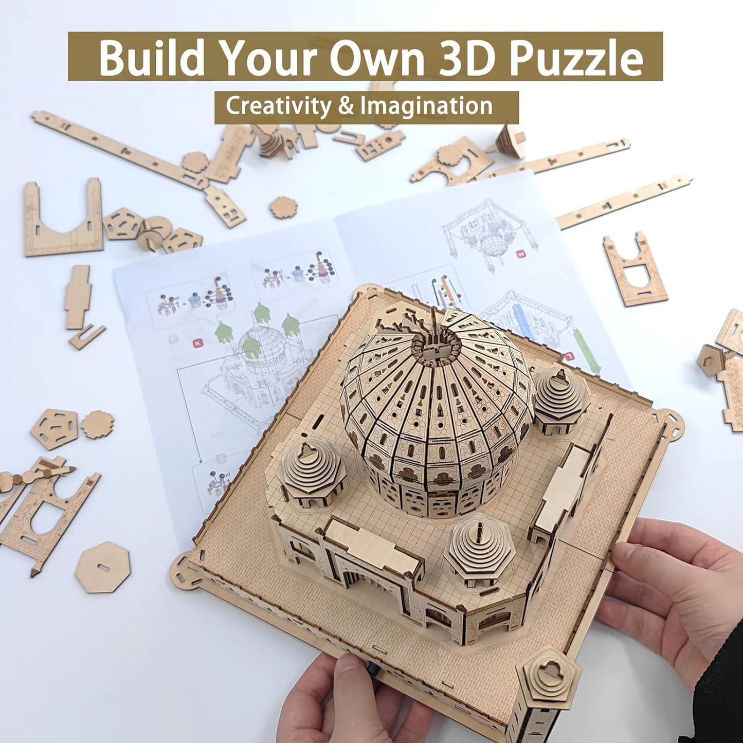 DIY Taj Mahal 3D Wooden Puzzle - The Emporium