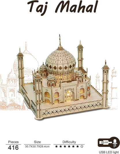 DIY Taj Mahal 3D Wooden Puzzle - The Emporium